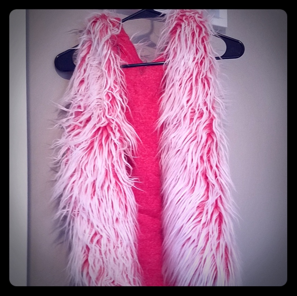 Fuzzy Vest with Hood